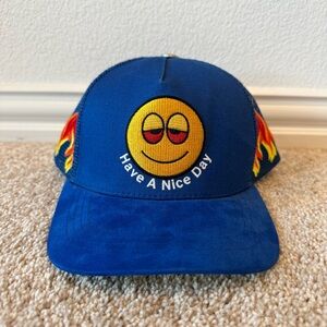 Gas NYC Have A Nice Day Flames Snapback Trucker Hat